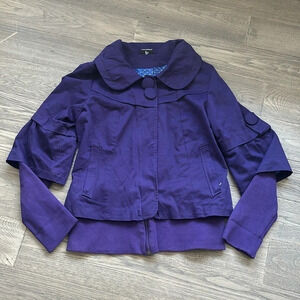 🔥Schwiing🔥 | Purple double  layer jacket with collar